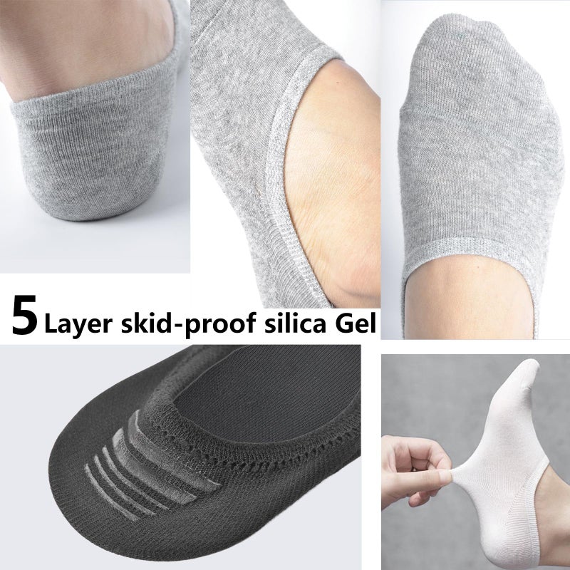 DIBAOLONG Womens No Show Socks Non Slip Flat Boat Line Low Cut Socks 6 Pairs - Image 2
